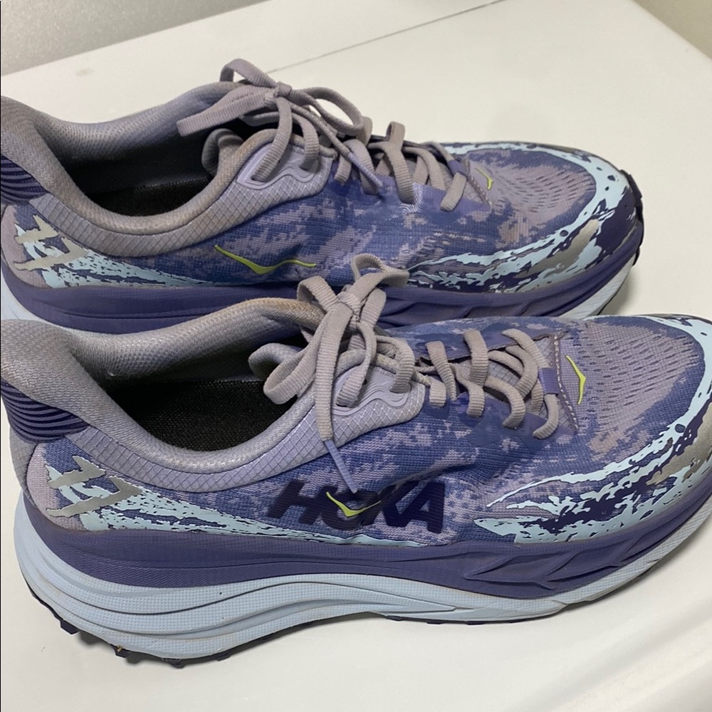 HOKA STINSON 7  women’s all-terrain shoe lavender/ blue